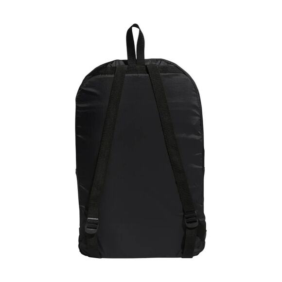 NEW ADIDAS Black White AG Packable Fold Up Backpack Zip Travel Pouch Bag Carryon - Picture 5 of 14